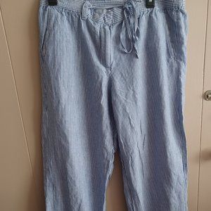 Blue & white stripped trousers